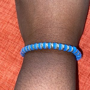 dark gray and dark blue and gold  bracelet